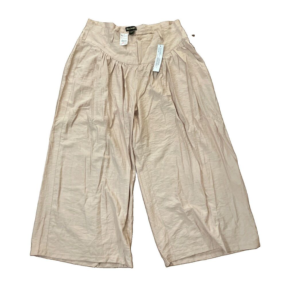 Like An Angel Women’s 3X NWT Beige Wide Leg Palazzo Pants Rayon Blend